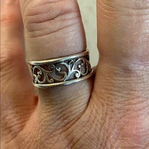 Sterling silver band with pattern design